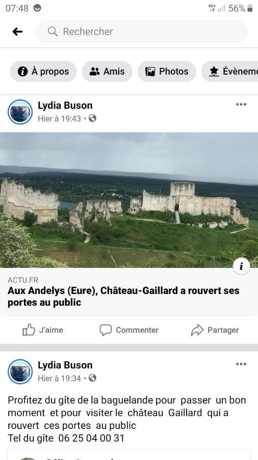 Gite De La Baguelande Les Andelys Bagian luar foto